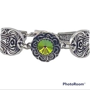 Vintage Style Snap Jewelry Spoon Bracelet w/ multicolored round snap! NWT